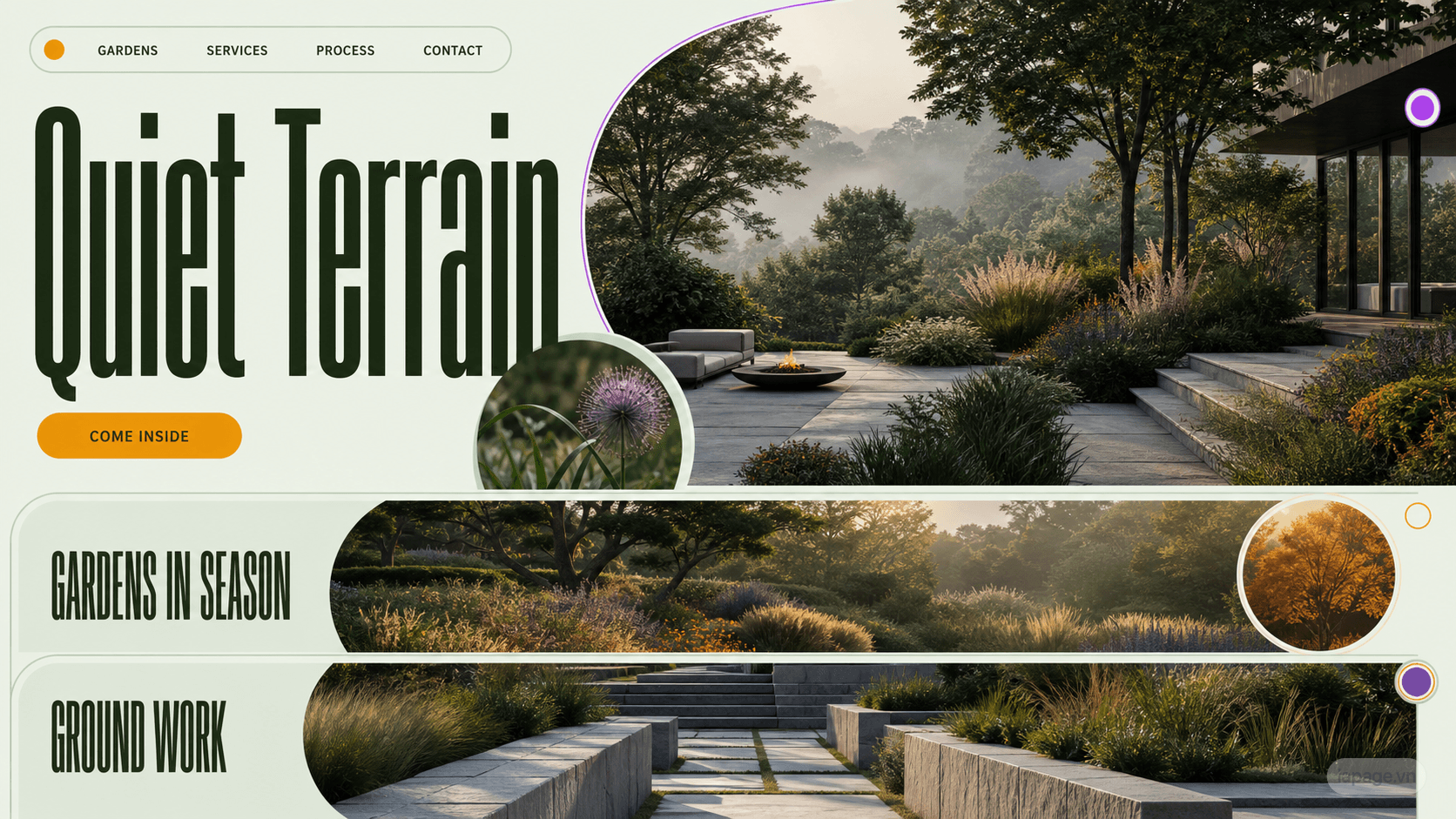 Preview of the related Quiet Terrain website direction