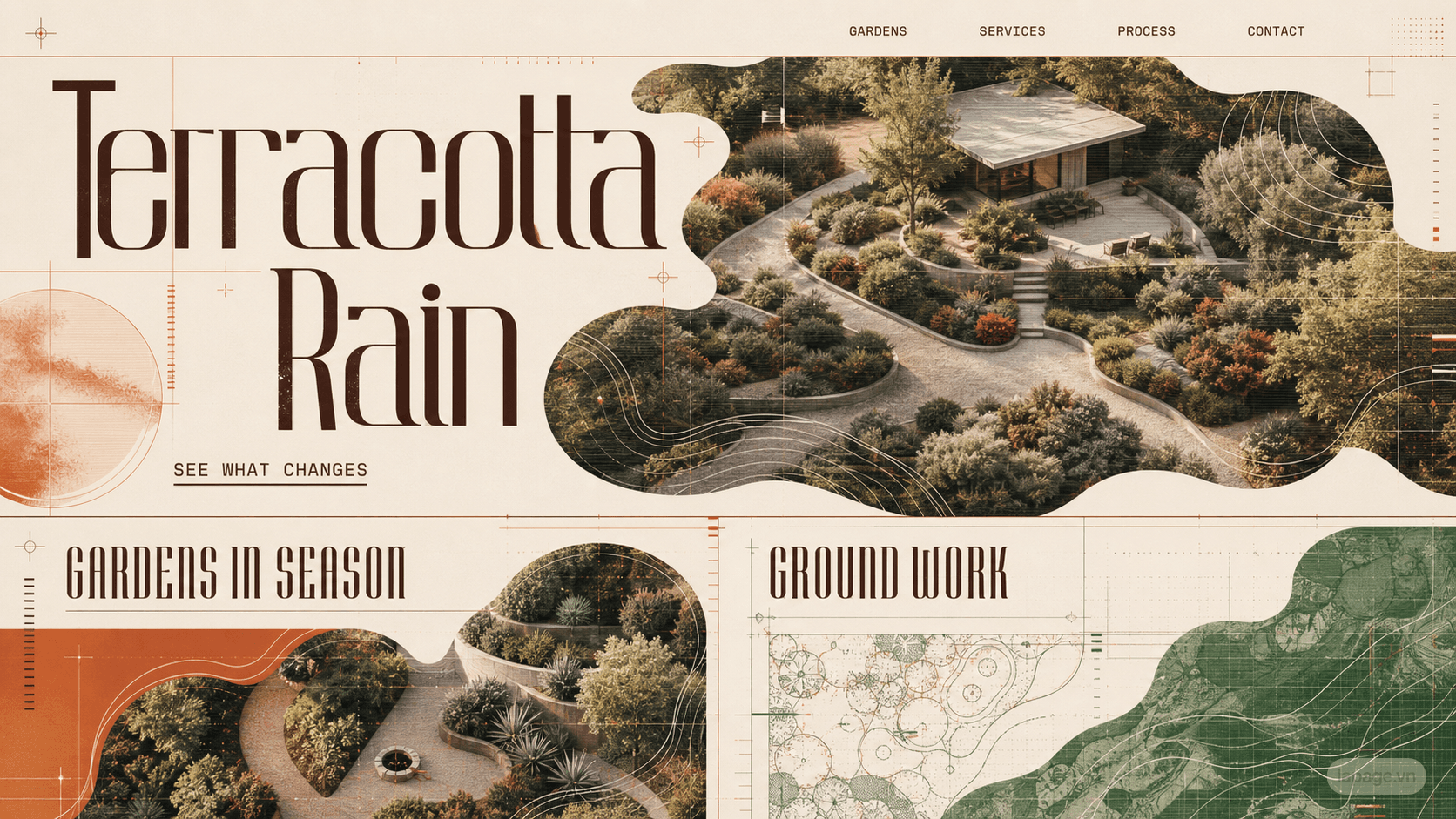 Preview of the related Terracotta Rain website direction