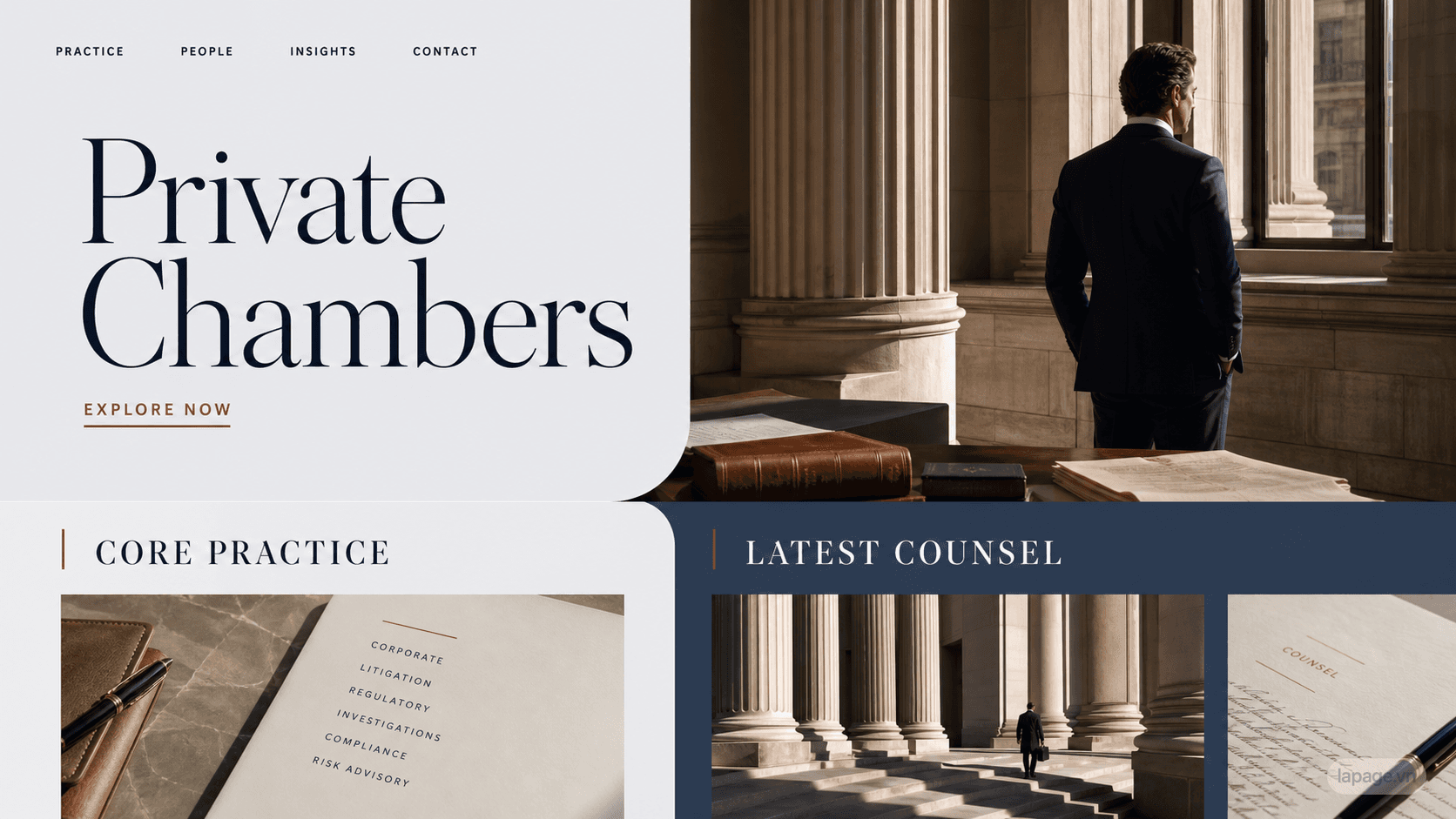 Bản xem trước đầy đủ định hướng website Private Chambers