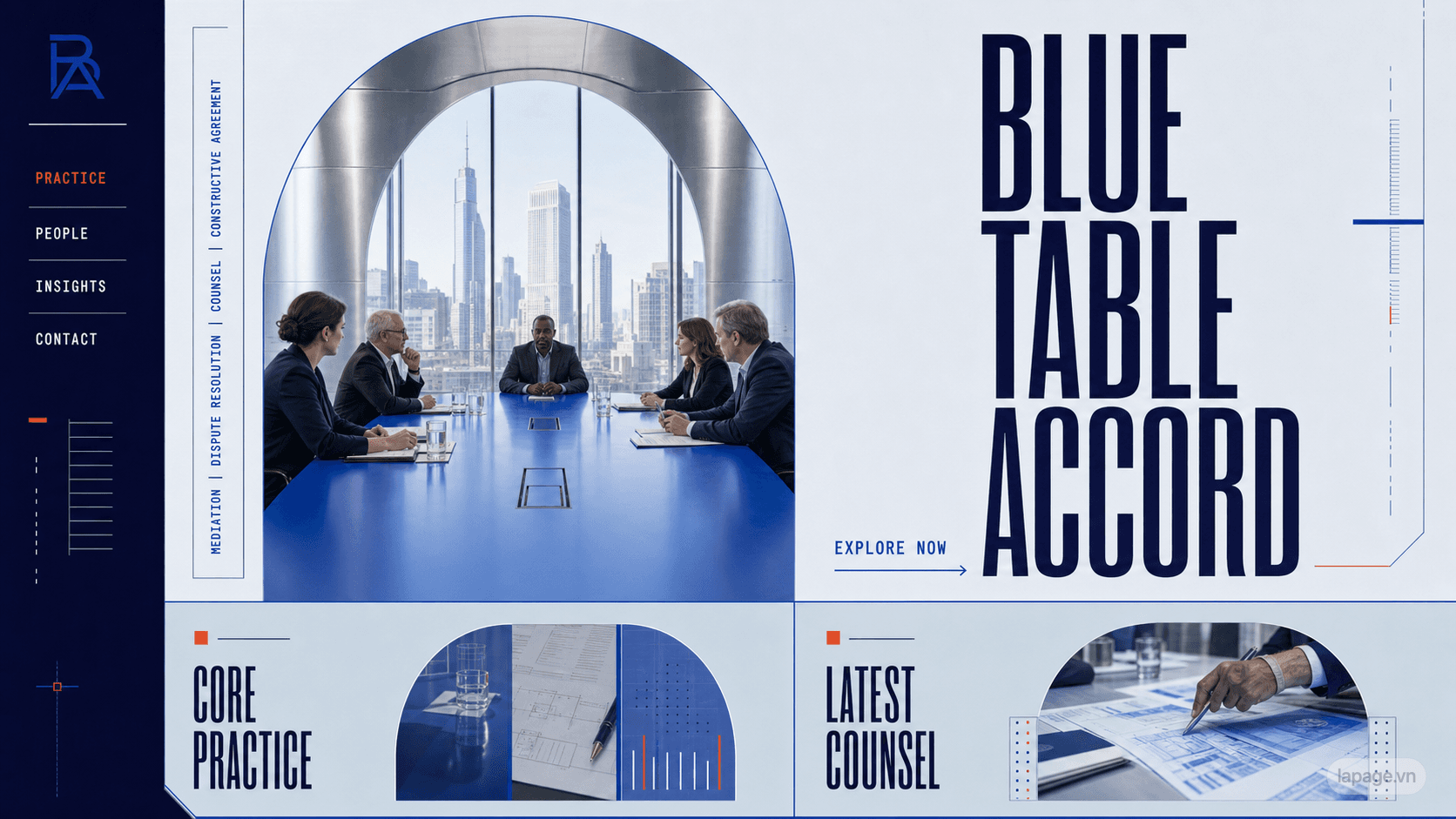 Preview of the related Blue Table Accord website direction