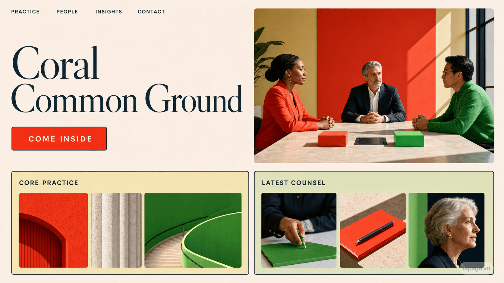 Preview of the related Coral Common Ground website direction