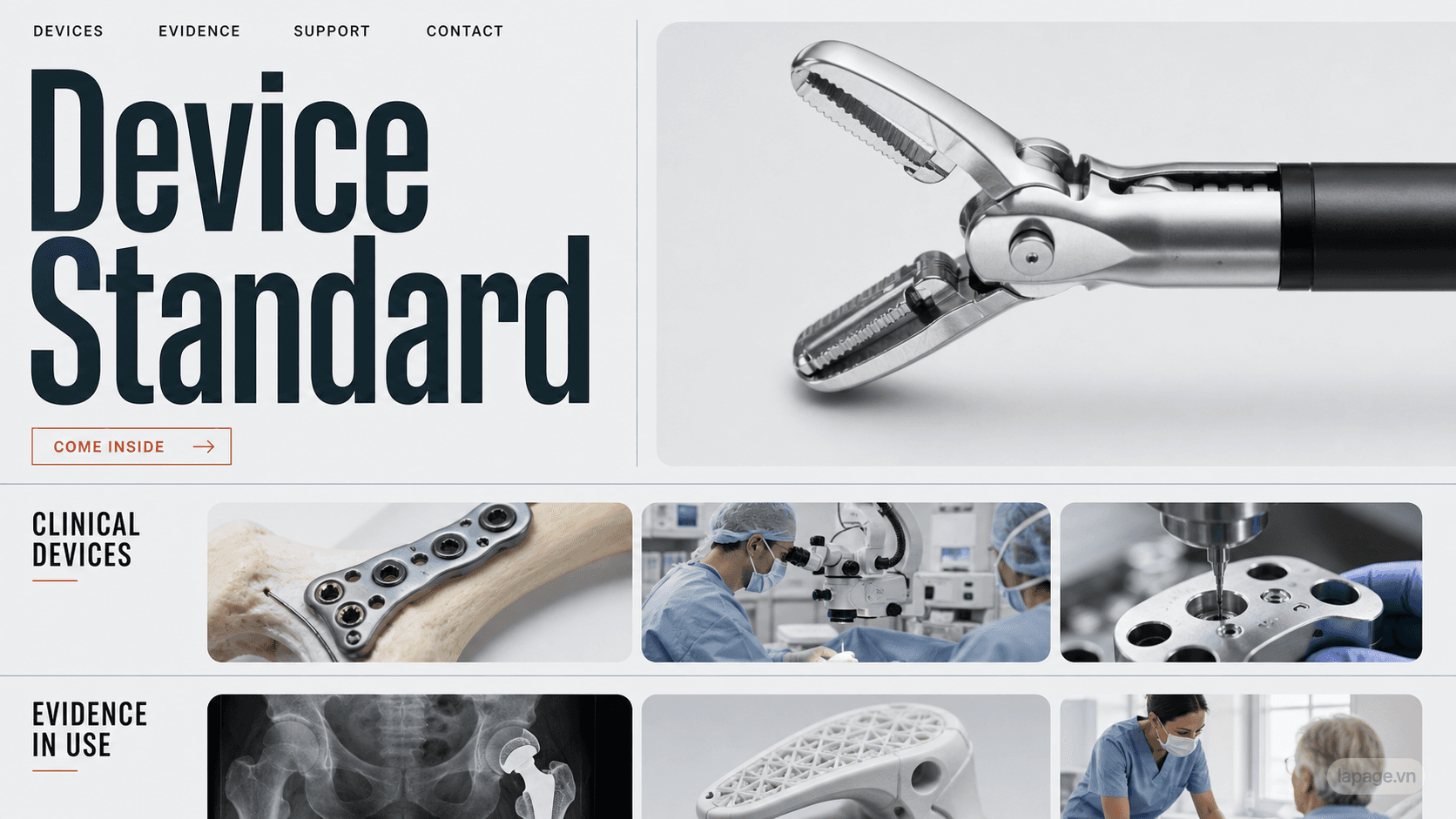Full preview of the Device Standard website direction