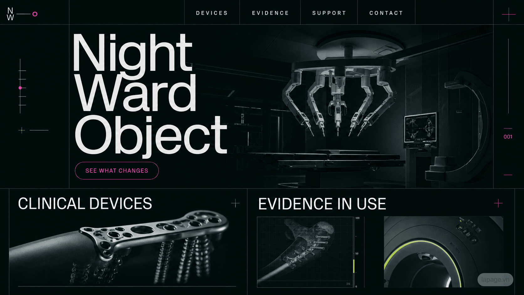 Preview of the related Night Ward Object website direction