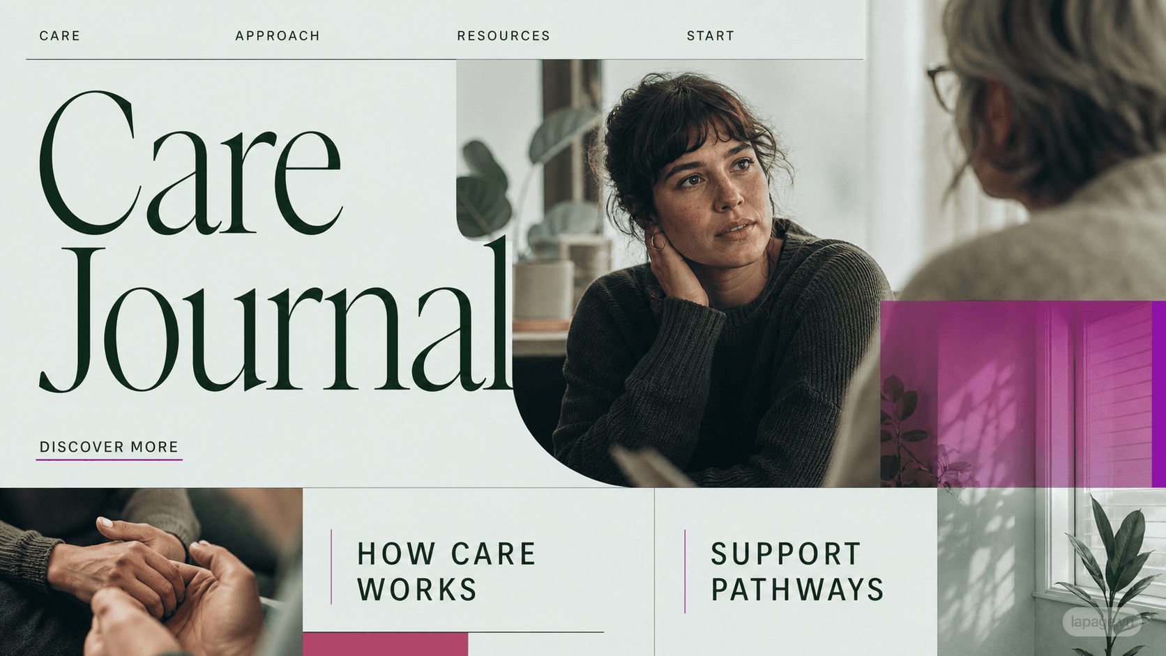 Preview of the related Care Journal website direction