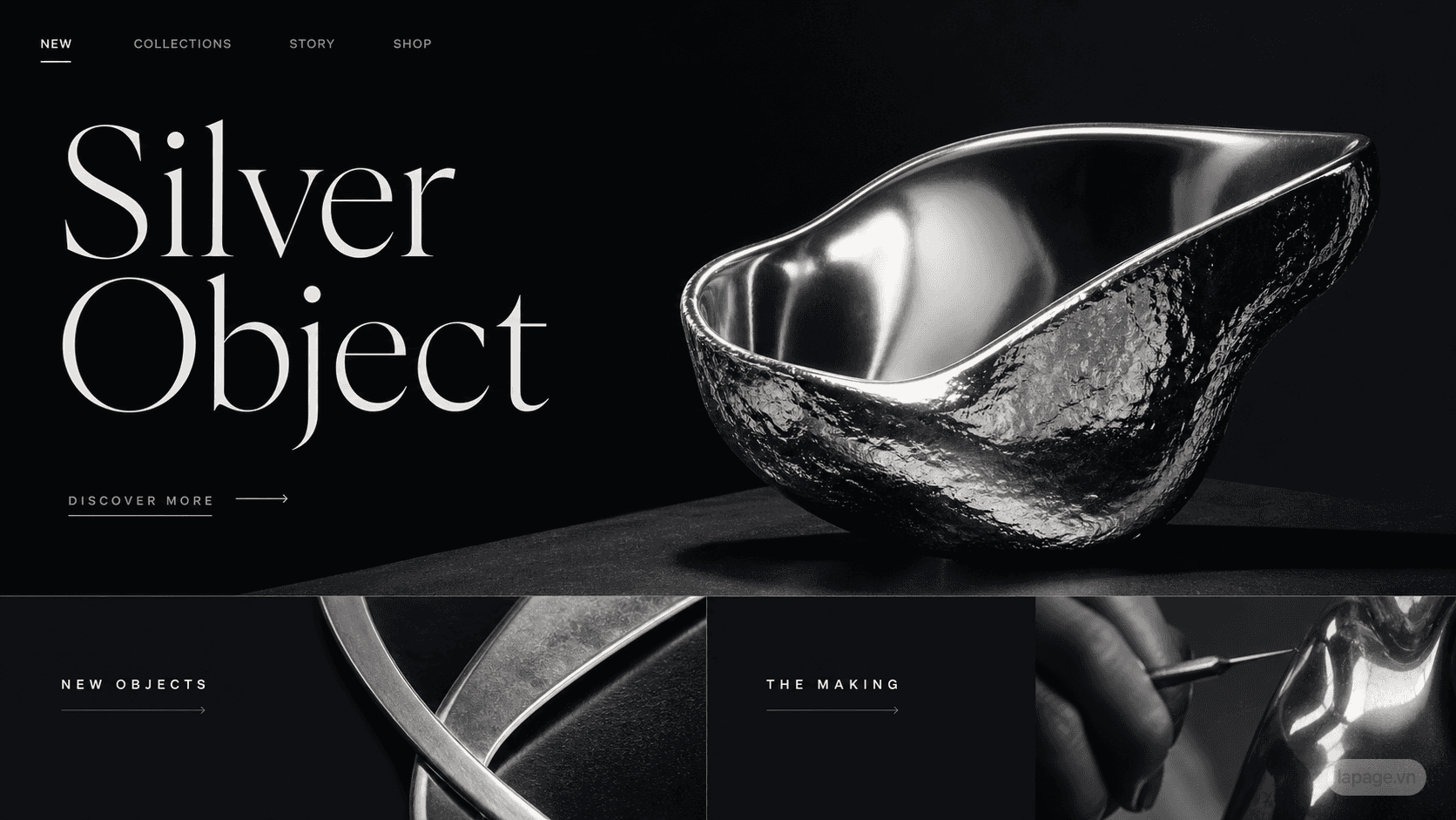 Bản xem trước đầy đủ định hướng website Silver Object
