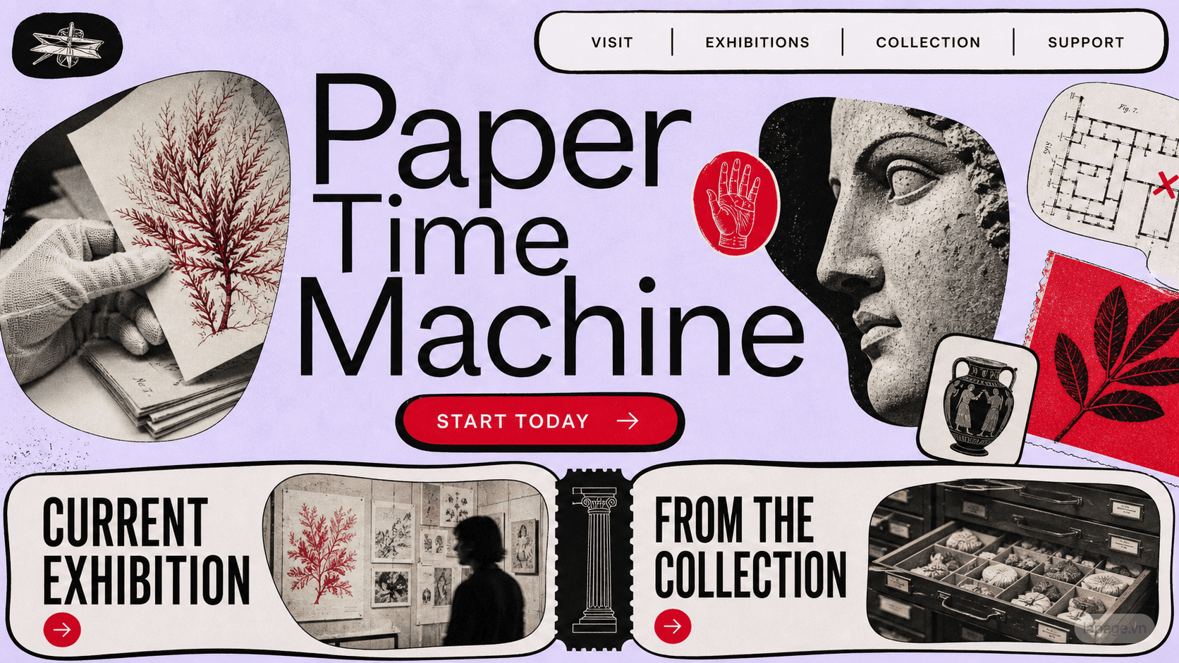 Preview of the related Paper Time Machine website direction