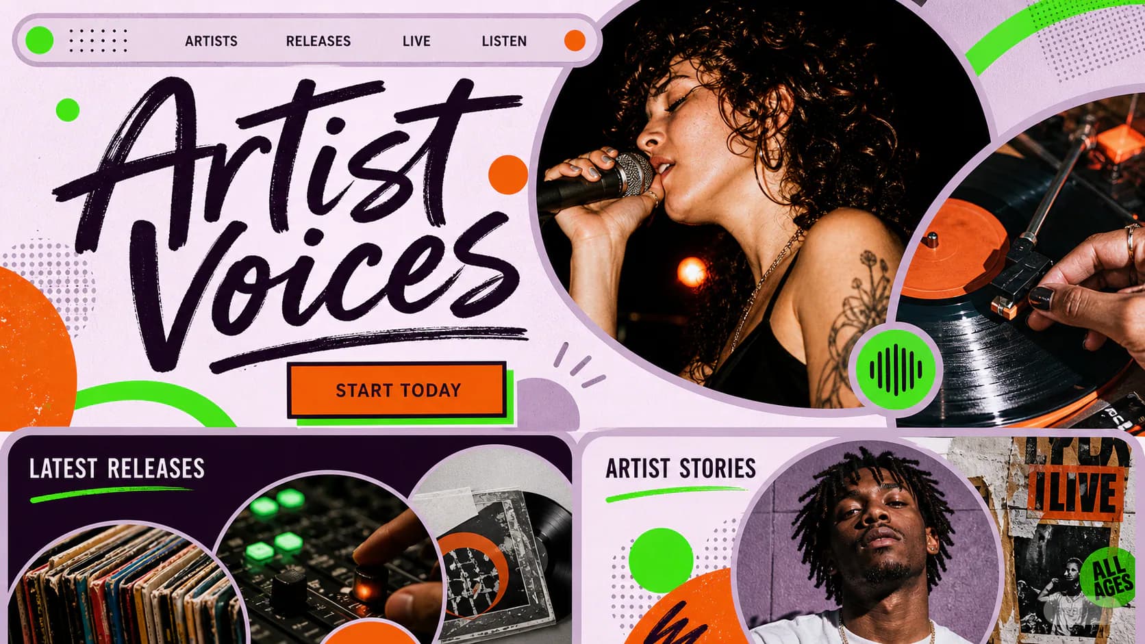 Bản xem trước định hướng website liên quan Artist Voices