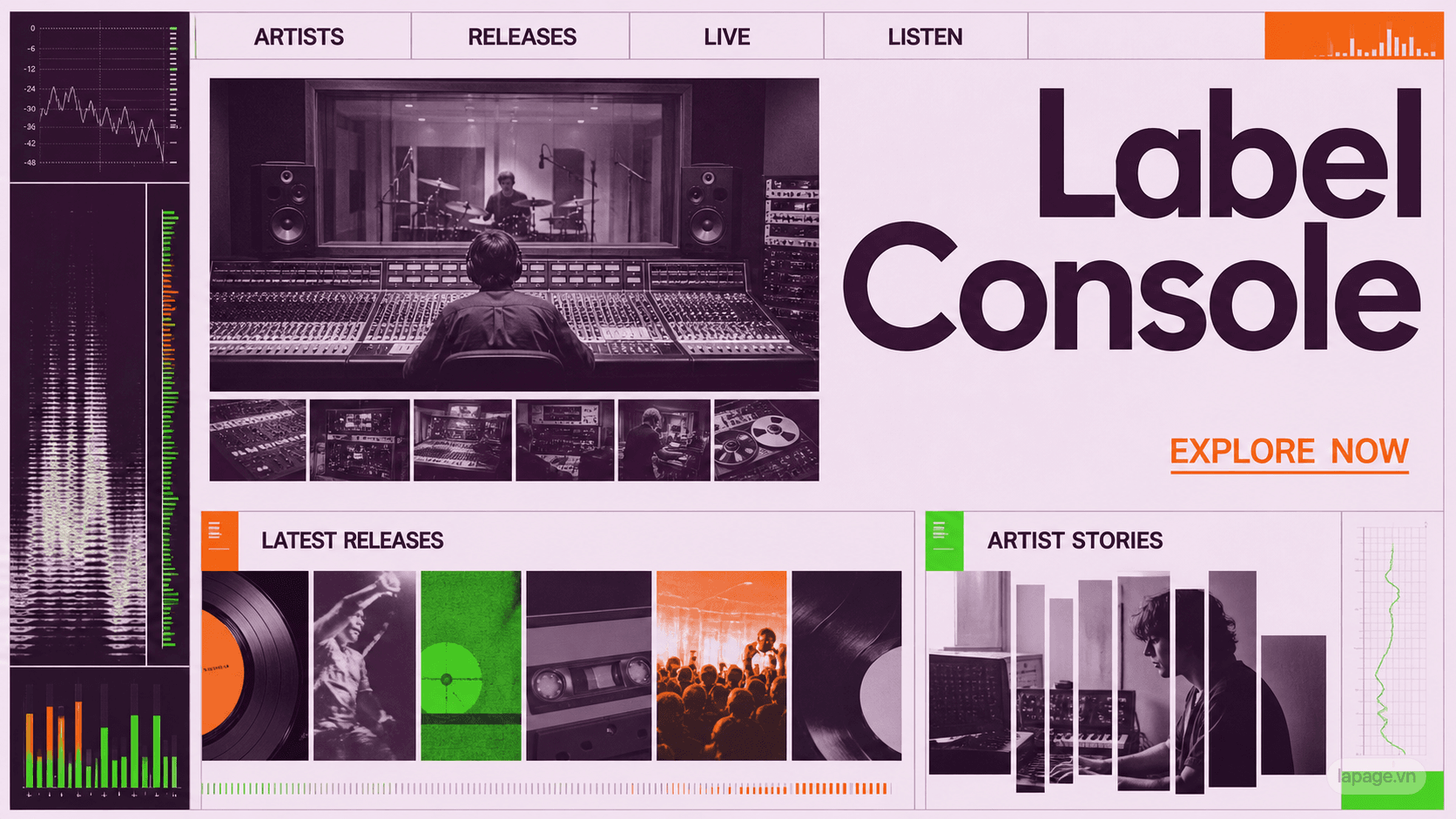 Bản xem trước định hướng website liên quan Label Console