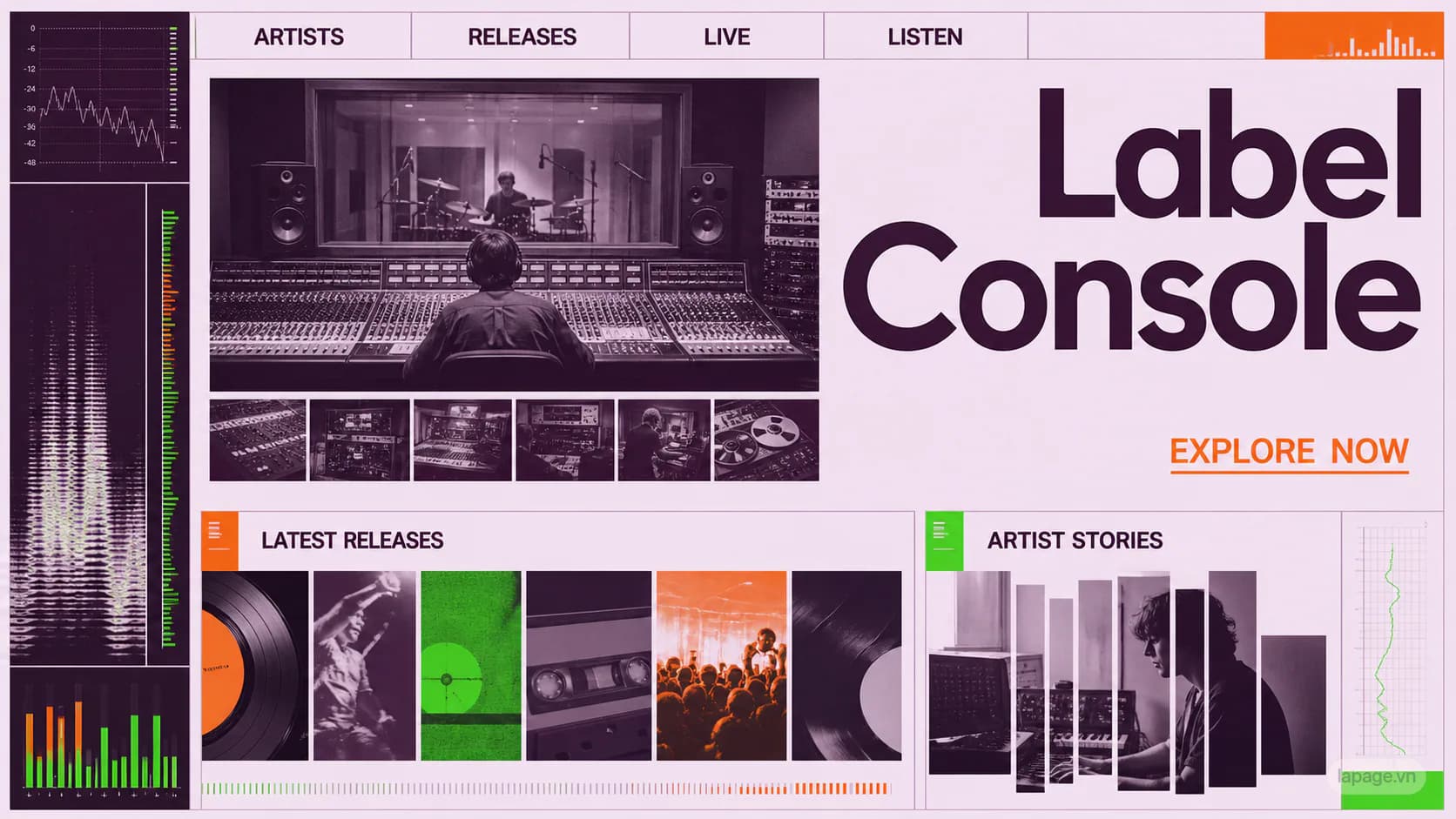 Bản xem trước định hướng website liên quan Label Console