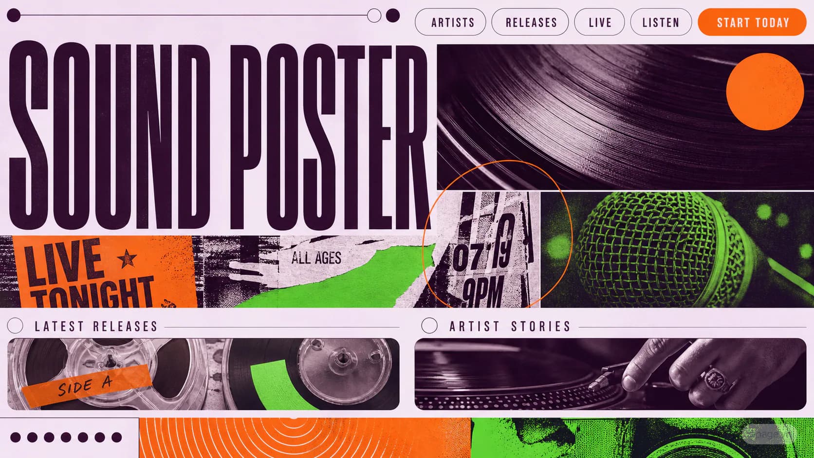 Bản xem trước định hướng website liên quan Sound Poster