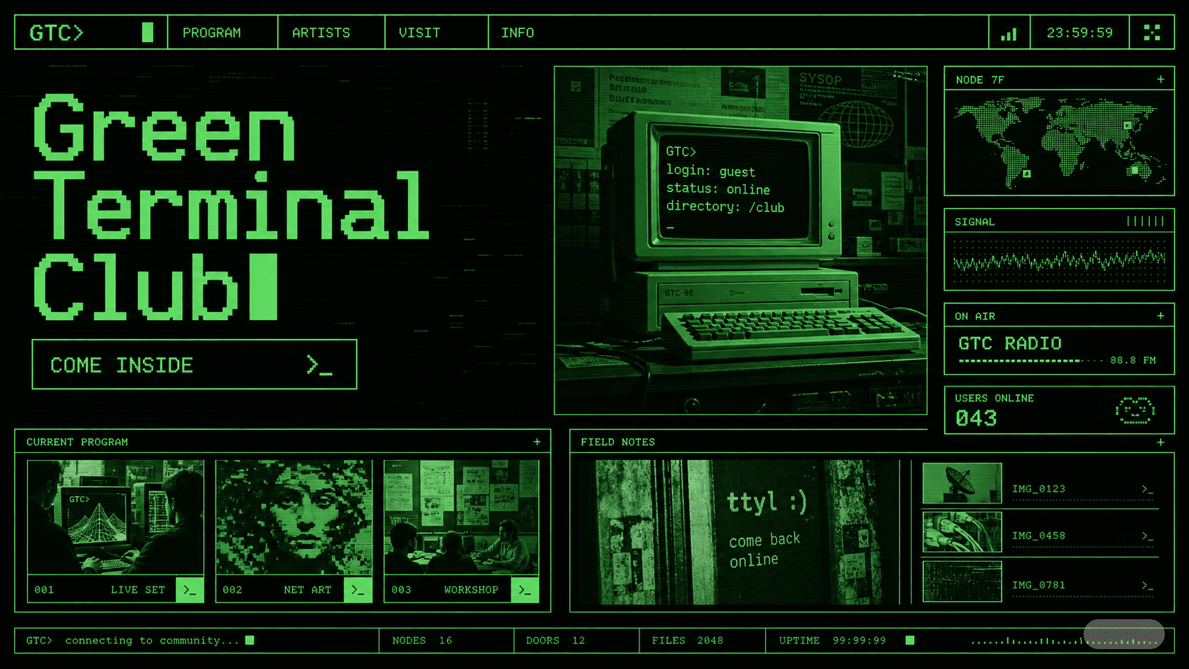 Bản xem trước định hướng website liên quan Green Terminal Club
