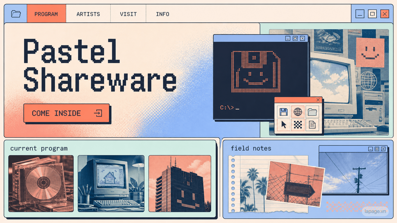 Preview of the related Pastel Shareware website direction