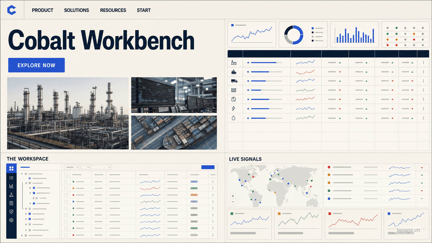 Preview of the related Cobalt Workbench website direction