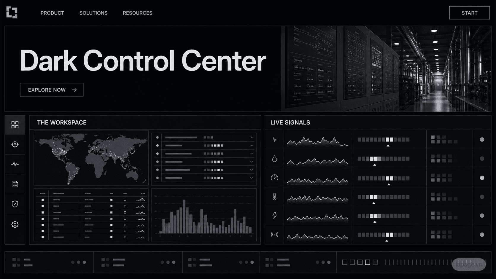 Preview of the related Dark Control Center website direction