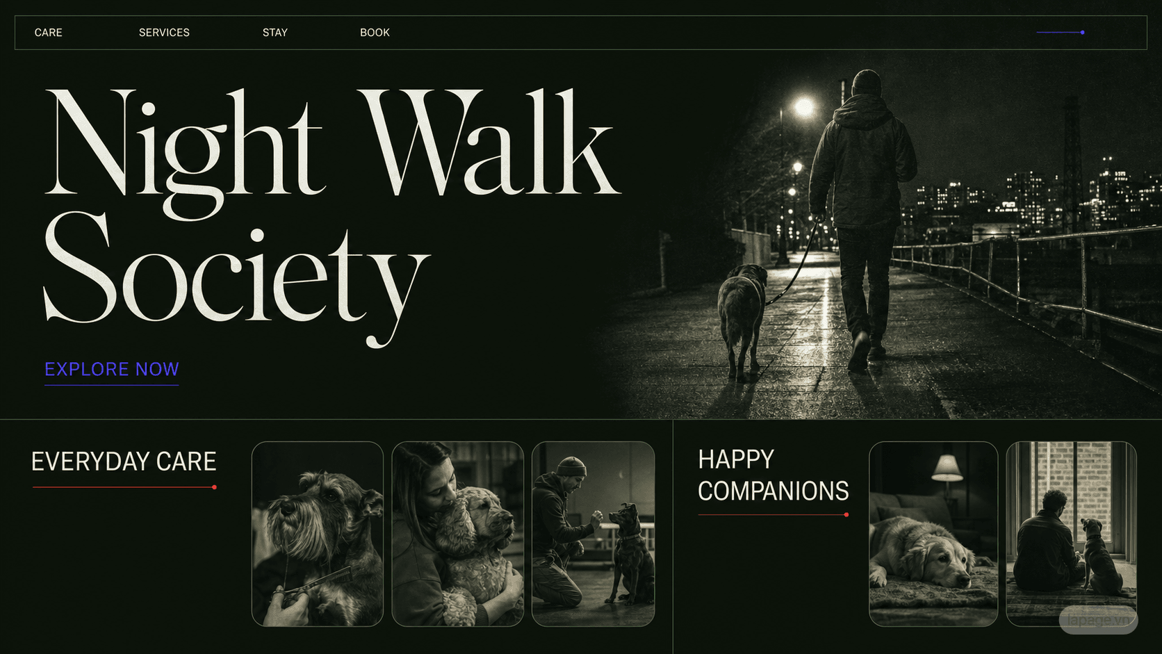 Bản xem trước định hướng website liên quan Night Walk Society