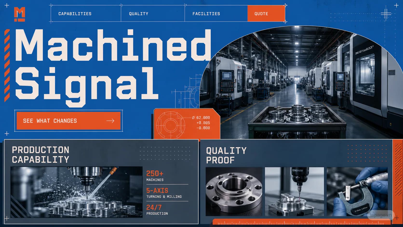 Bản xem trước định hướng website liên quan Machined Signal