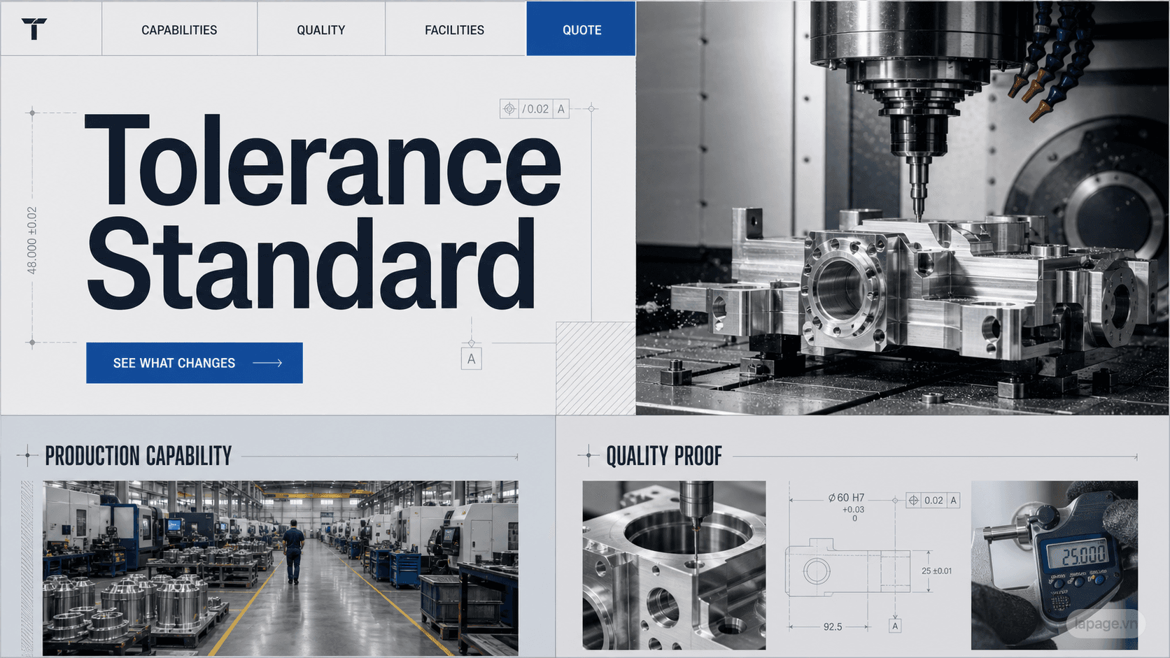Full preview of the Tolerance Standard website direction