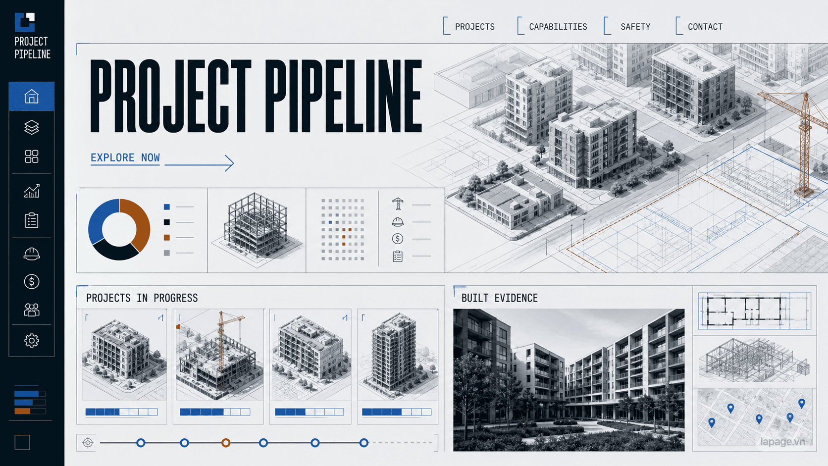 Full preview of the Project Pipeline website direction