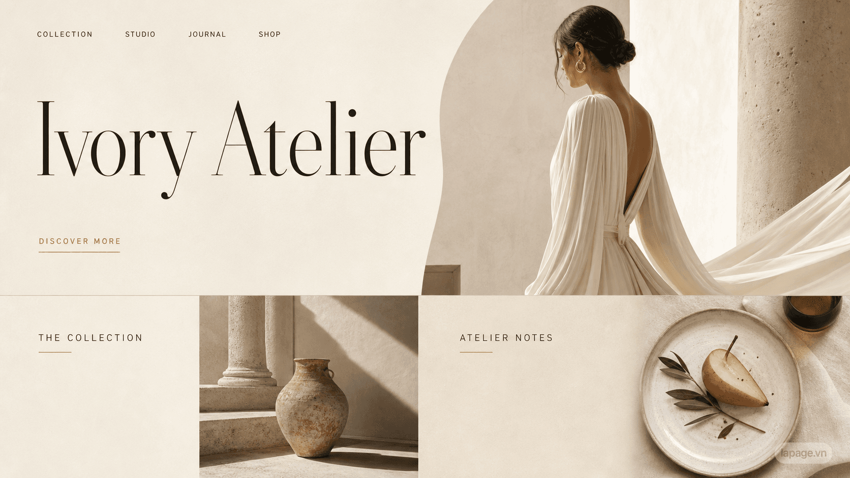 Preview of the related Ivory Atelier website direction