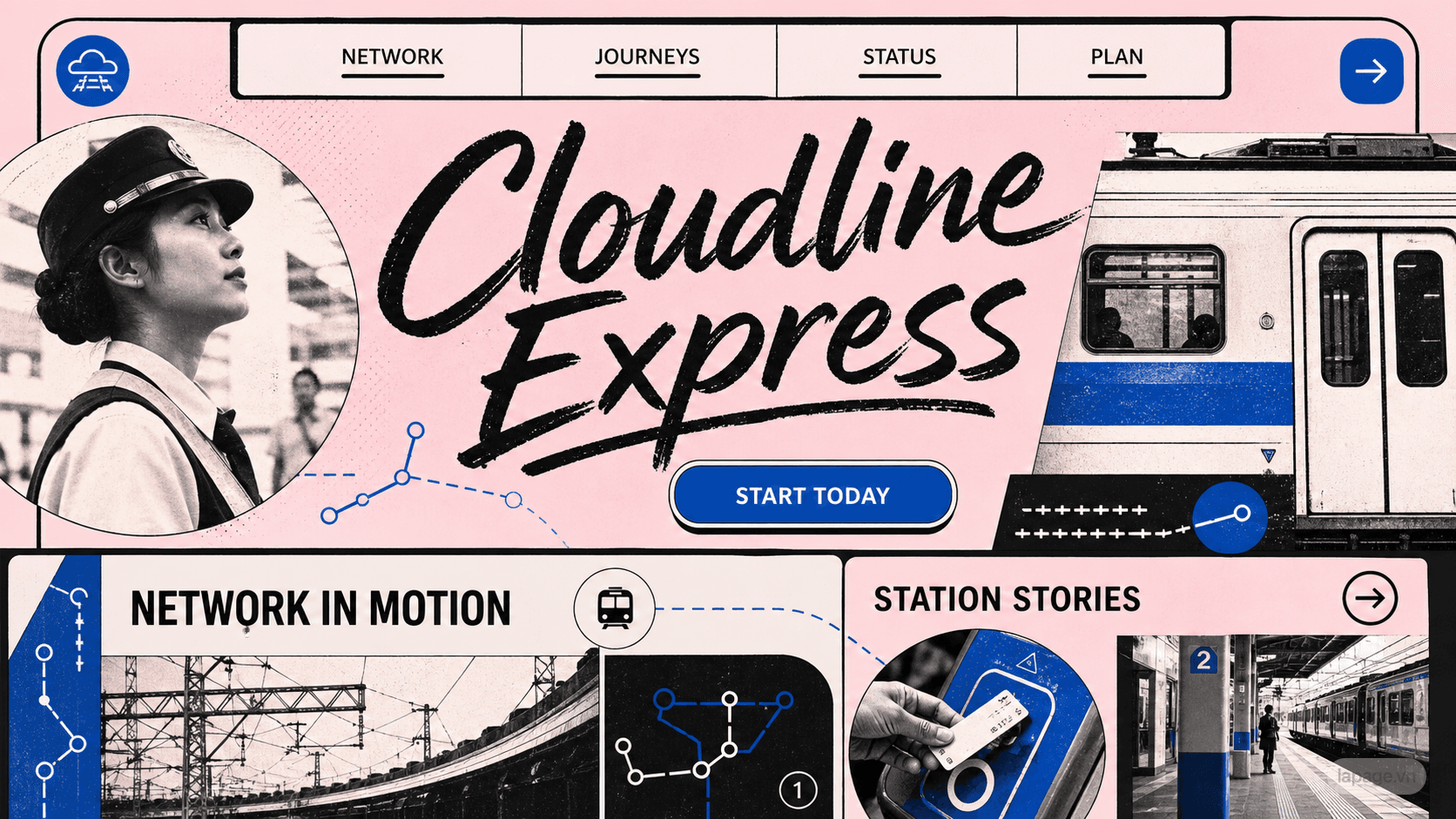 Bản xem trước đầy đủ định hướng website Cloudline Express