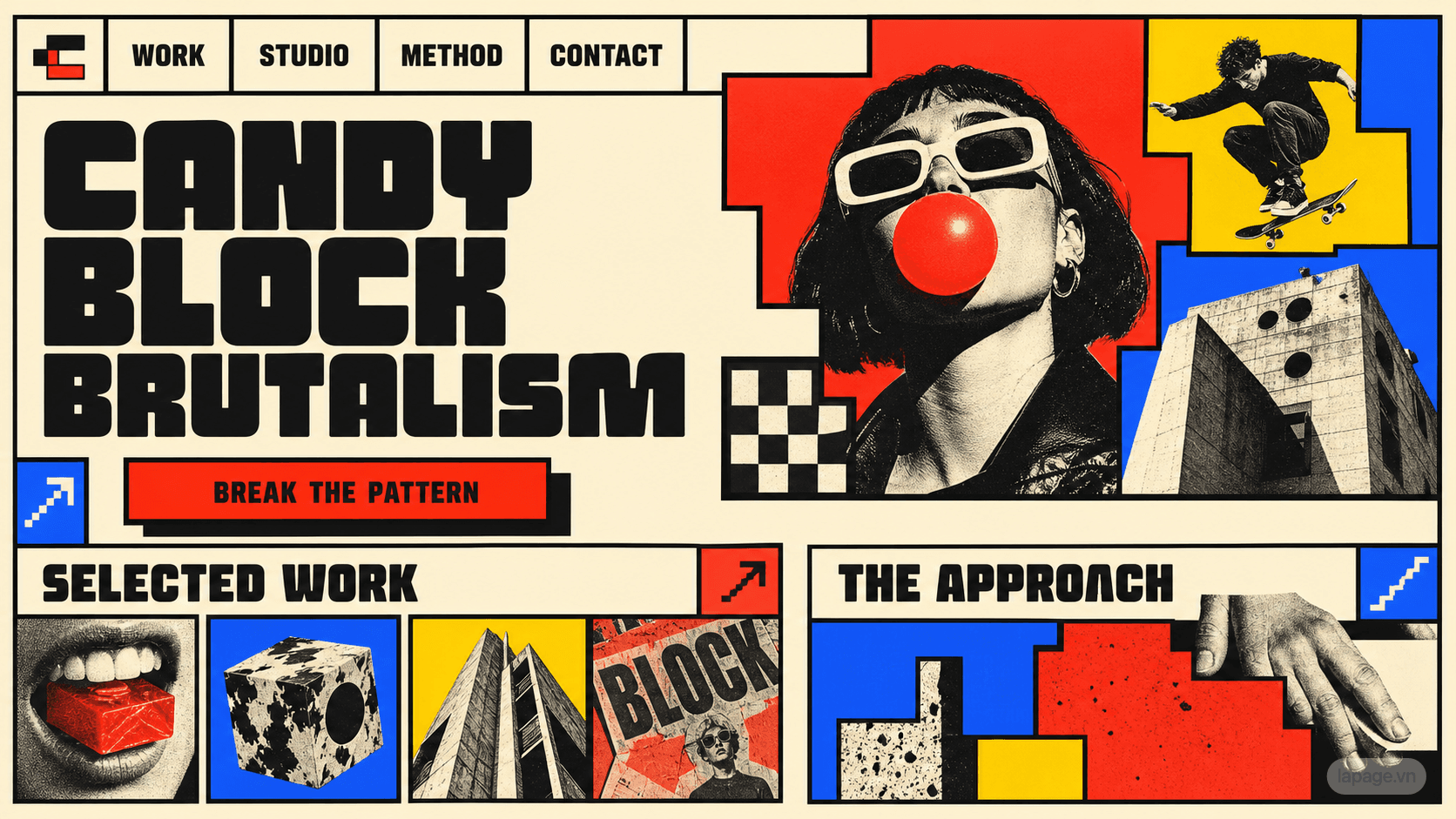 Preview of the related Candy Block Brutalism website direction