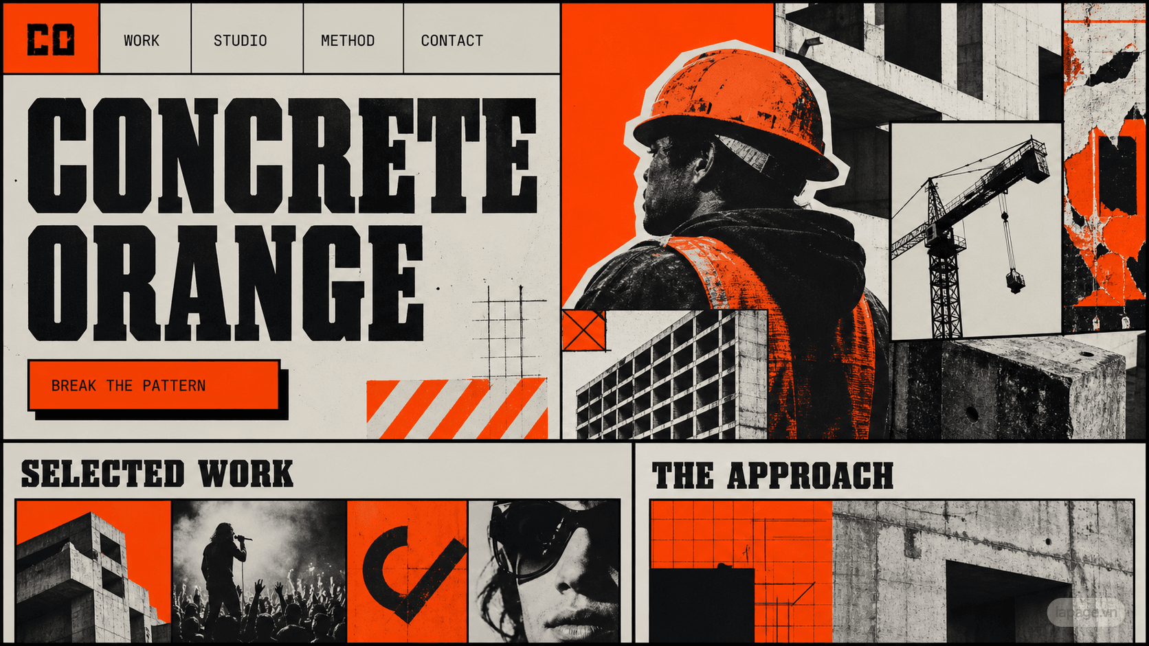 Preview of the related Concrete Orange website direction