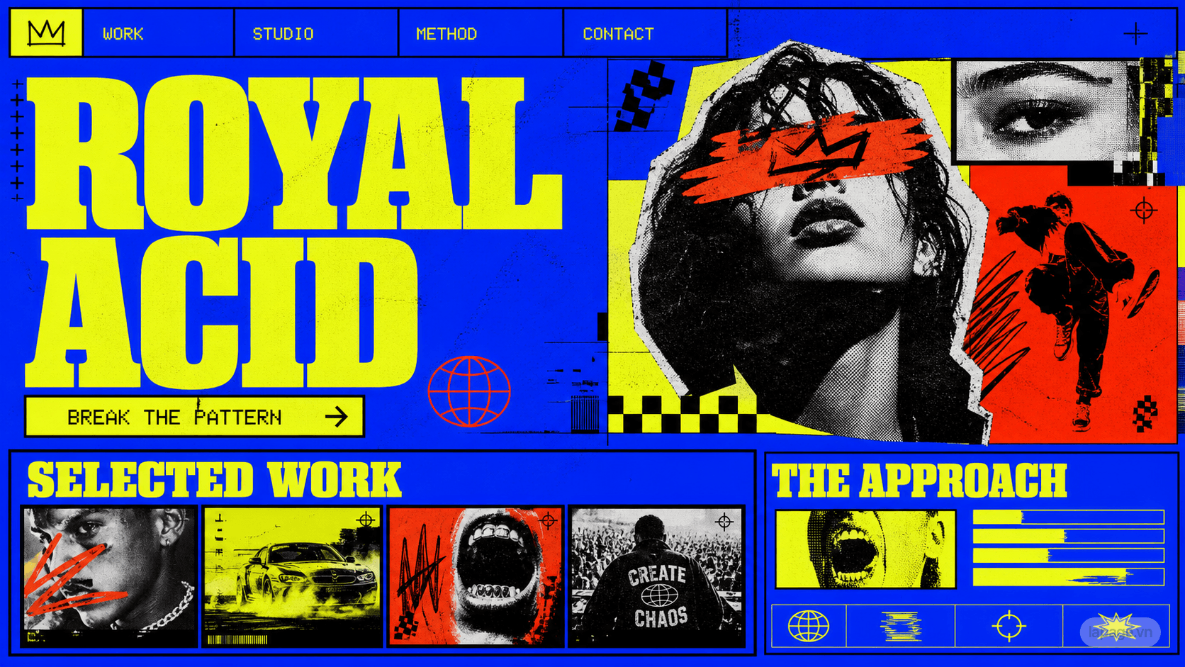 Preview of the related Royal Acid website direction