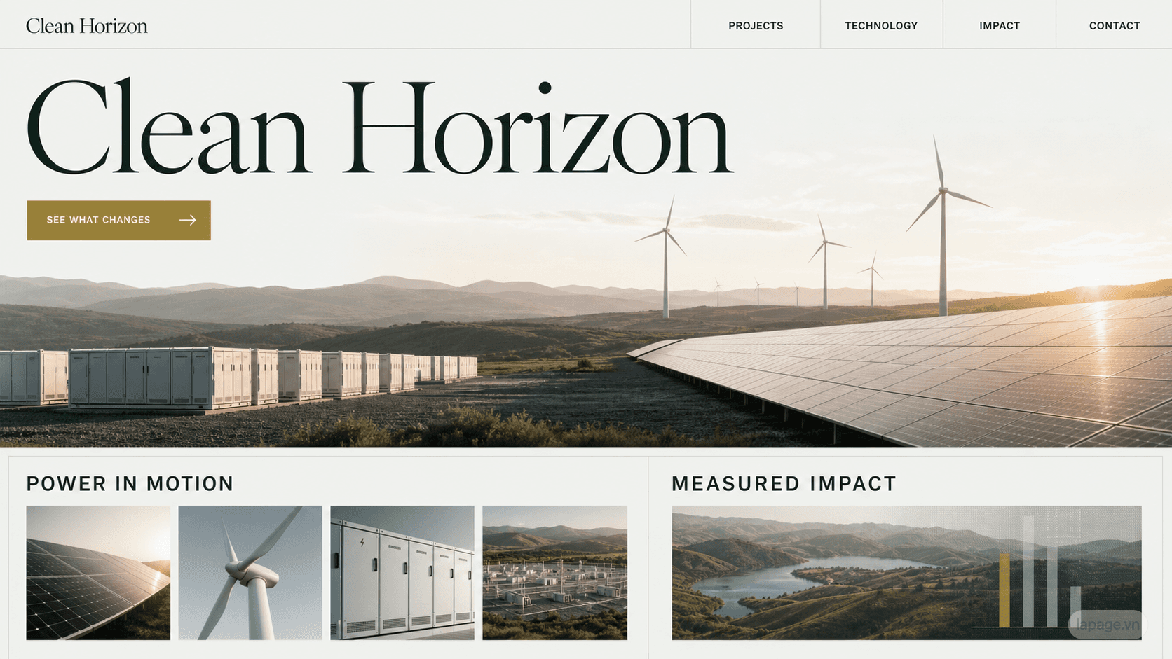 Preview of the related Clean Horizon website direction