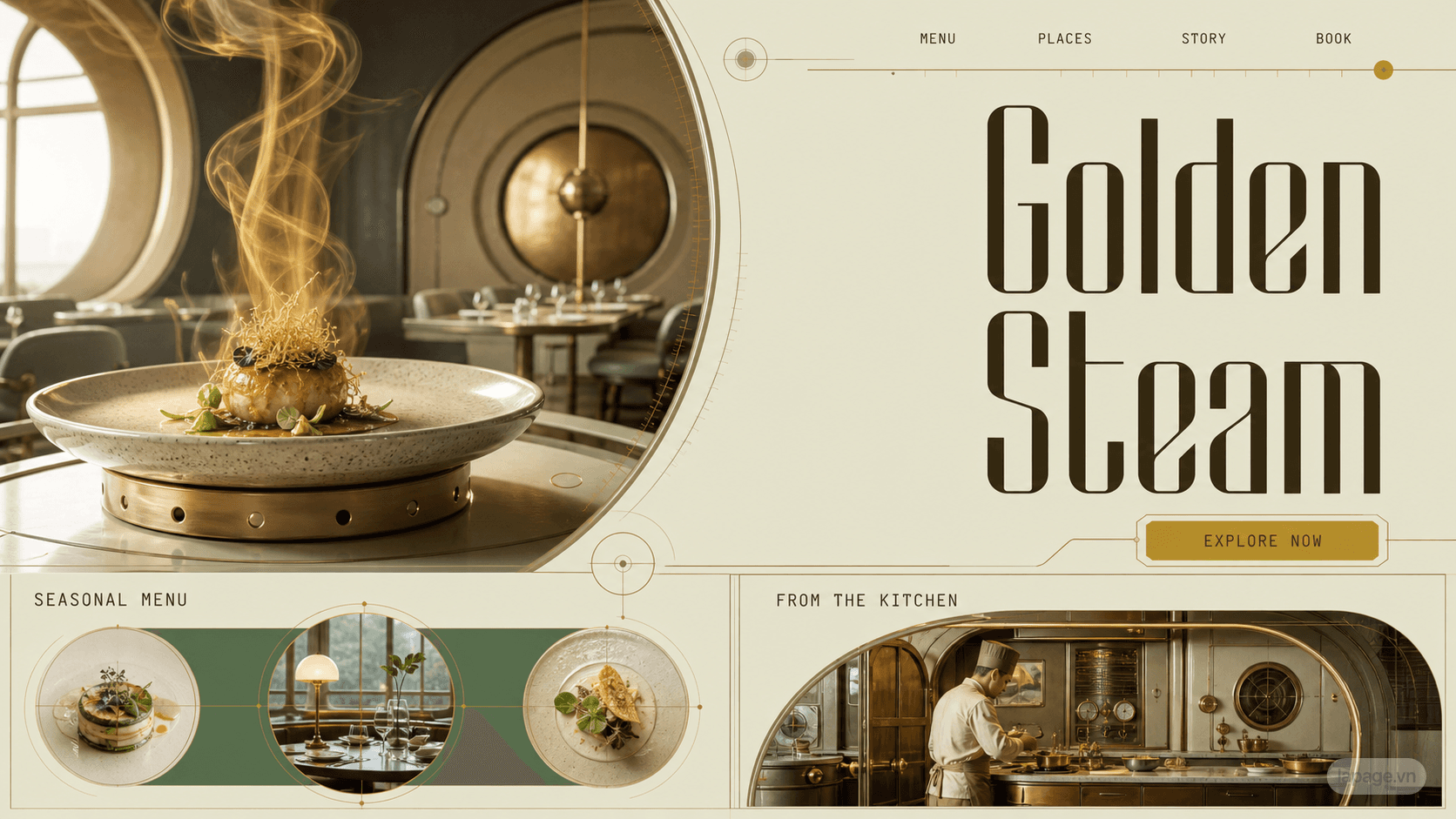 Preview of the related Golden Steam website direction