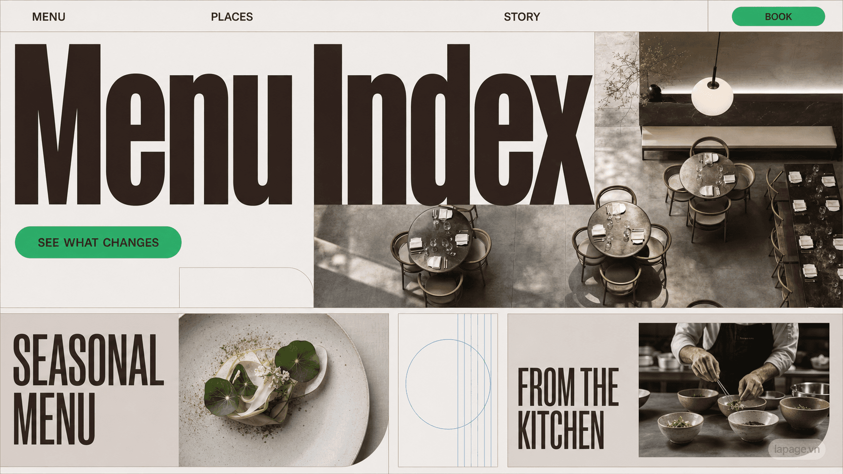 Preview of the related Menu Index website direction
