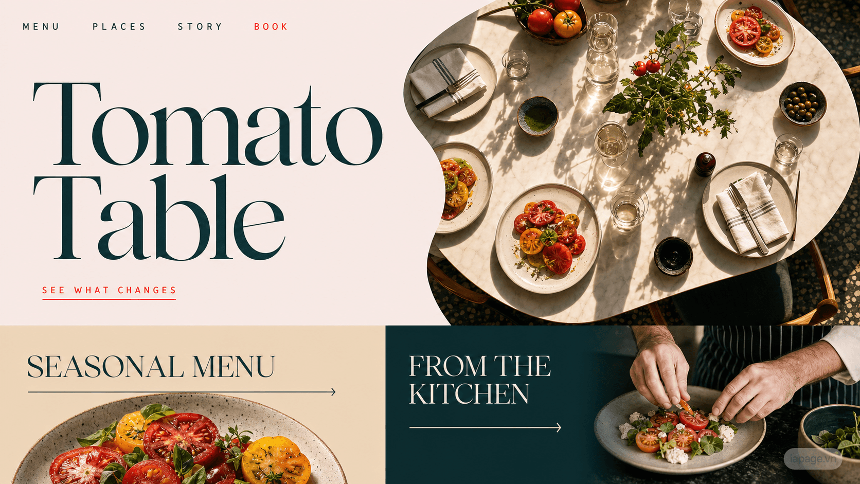 Preview of the related Tomato Table website direction