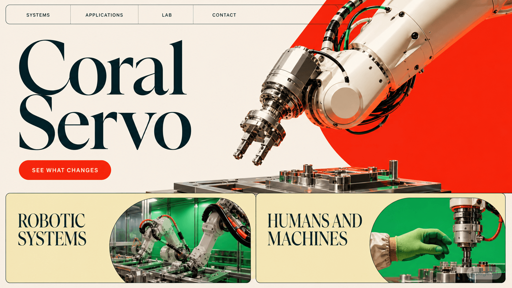 Preview of the related Coral Servo website direction