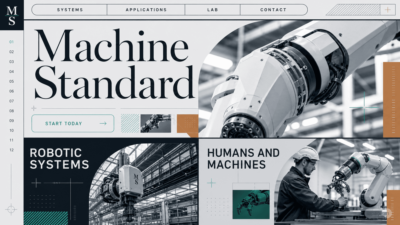 Full preview of the Machine Standard website direction