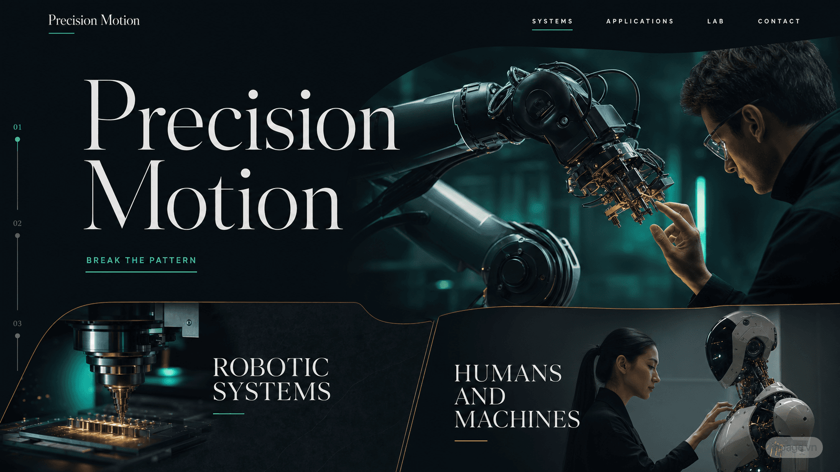 Preview of the related Precision Motion website direction