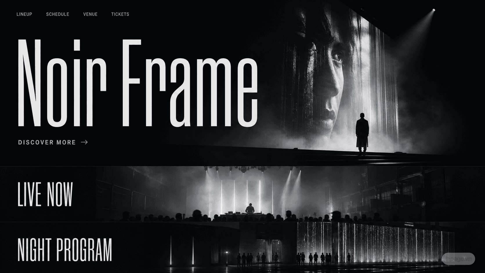 Preview of the related Noir Frame website direction