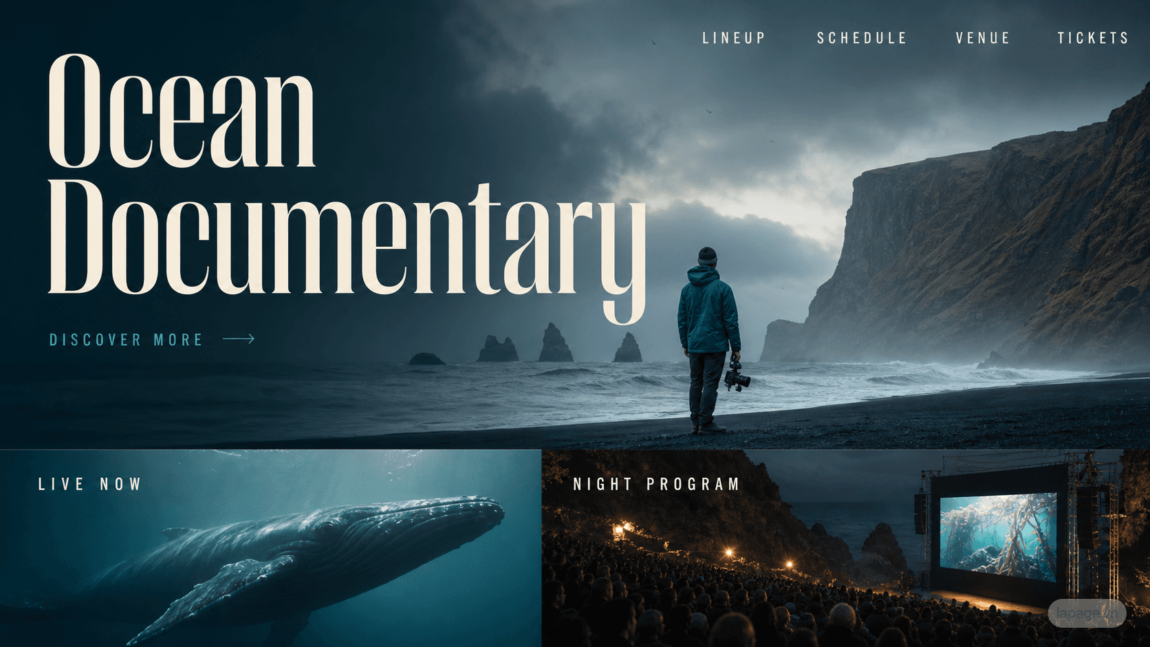 Preview of the related Ocean Documentary website direction