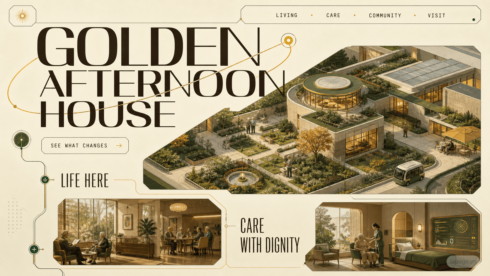 Preview of the related Golden Afternoon House website direction