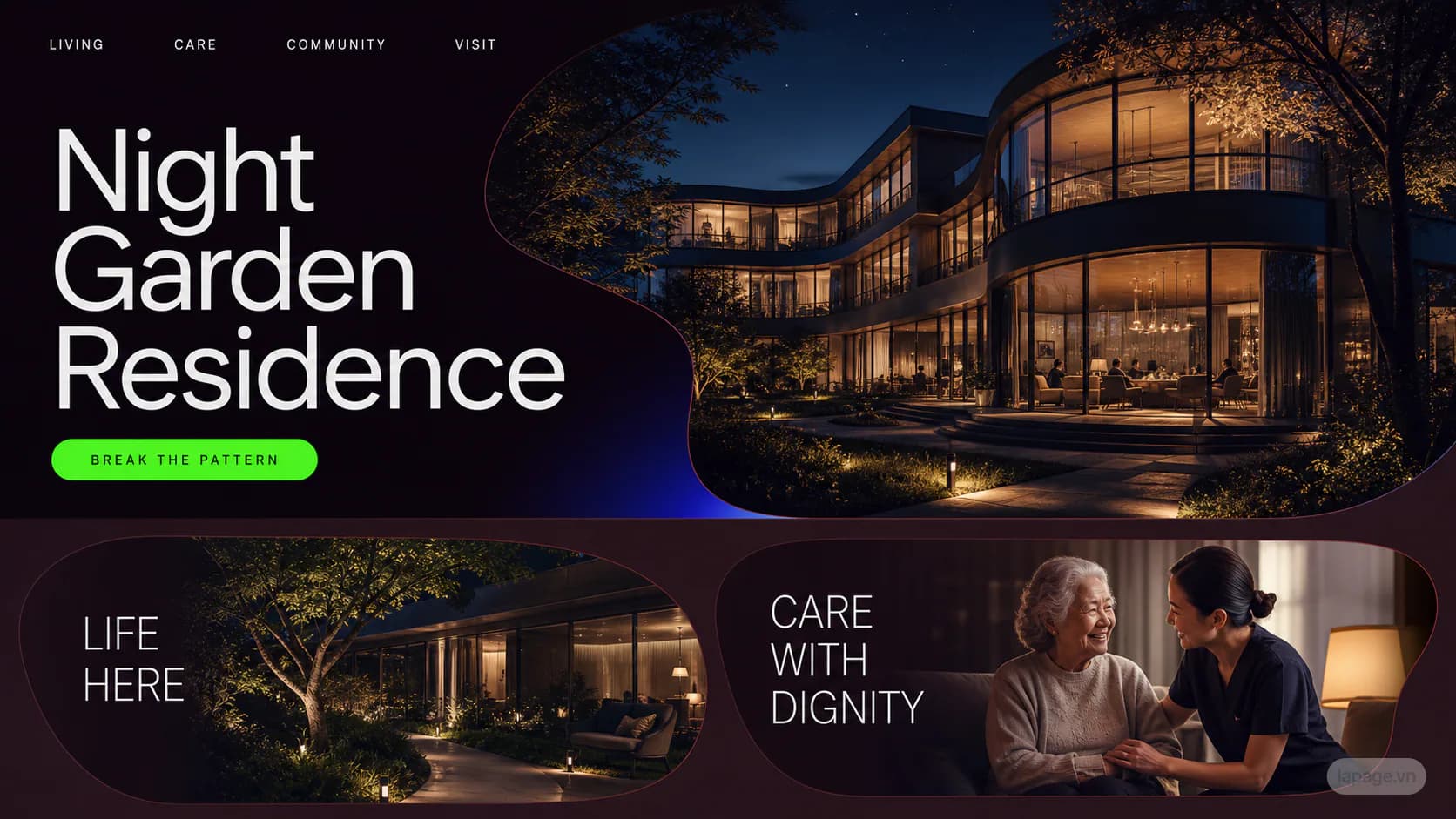 Preview of the related Night Garden Residence website direction