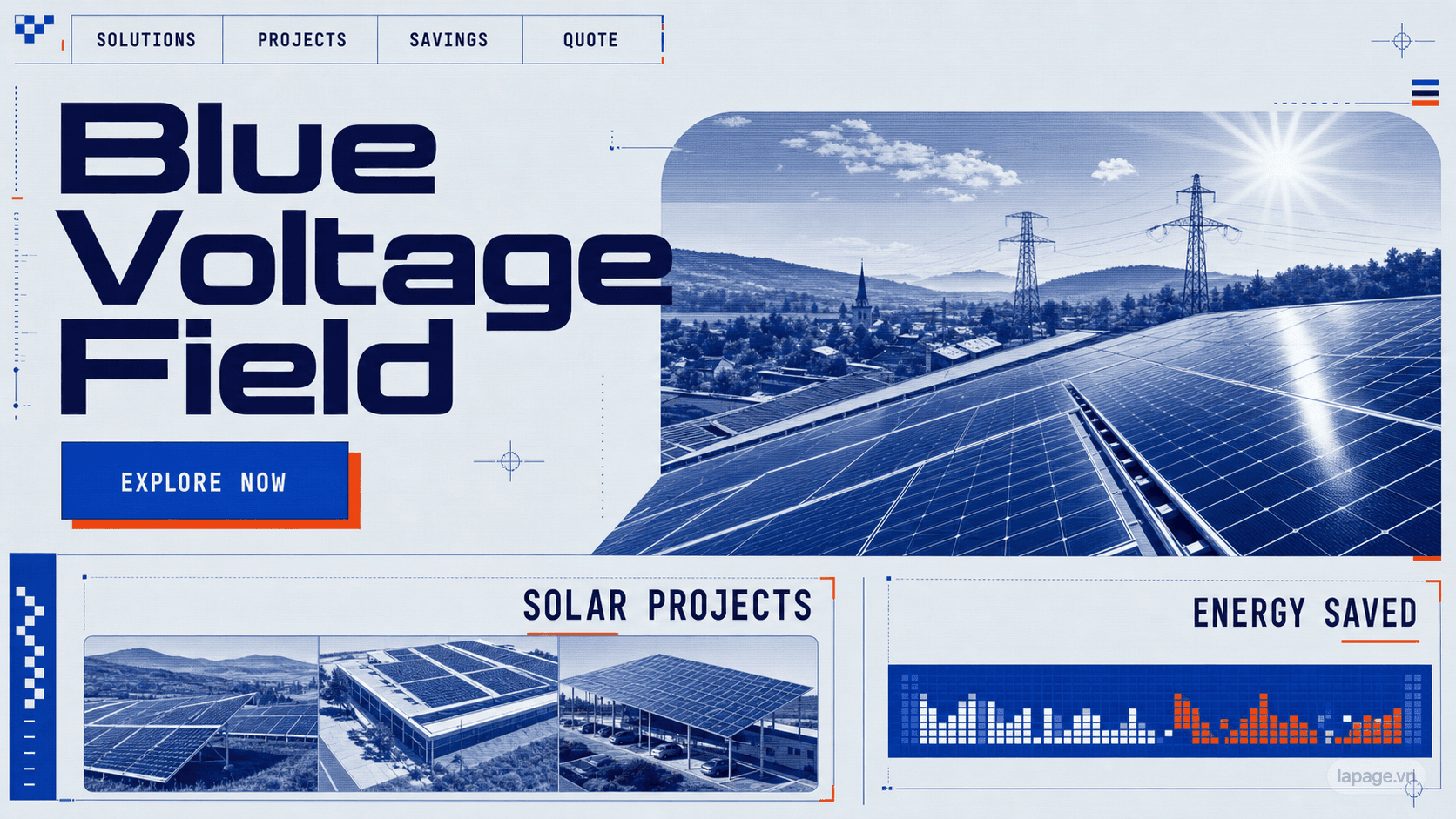 Preview of the related Blue Voltage Field website direction