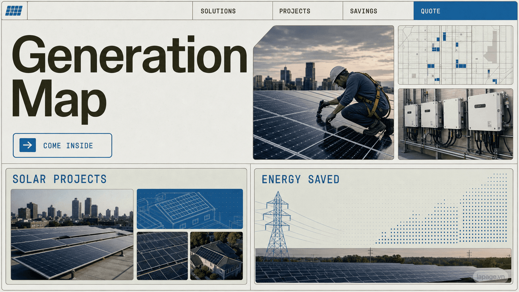 Full preview of the Generation Map website direction