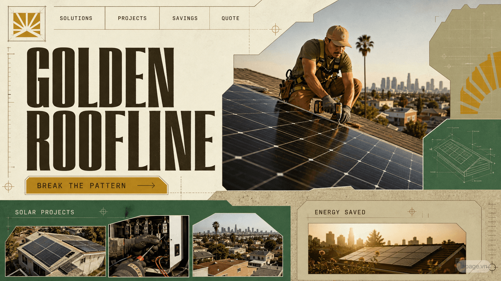 Preview of the related Golden Roofline website direction