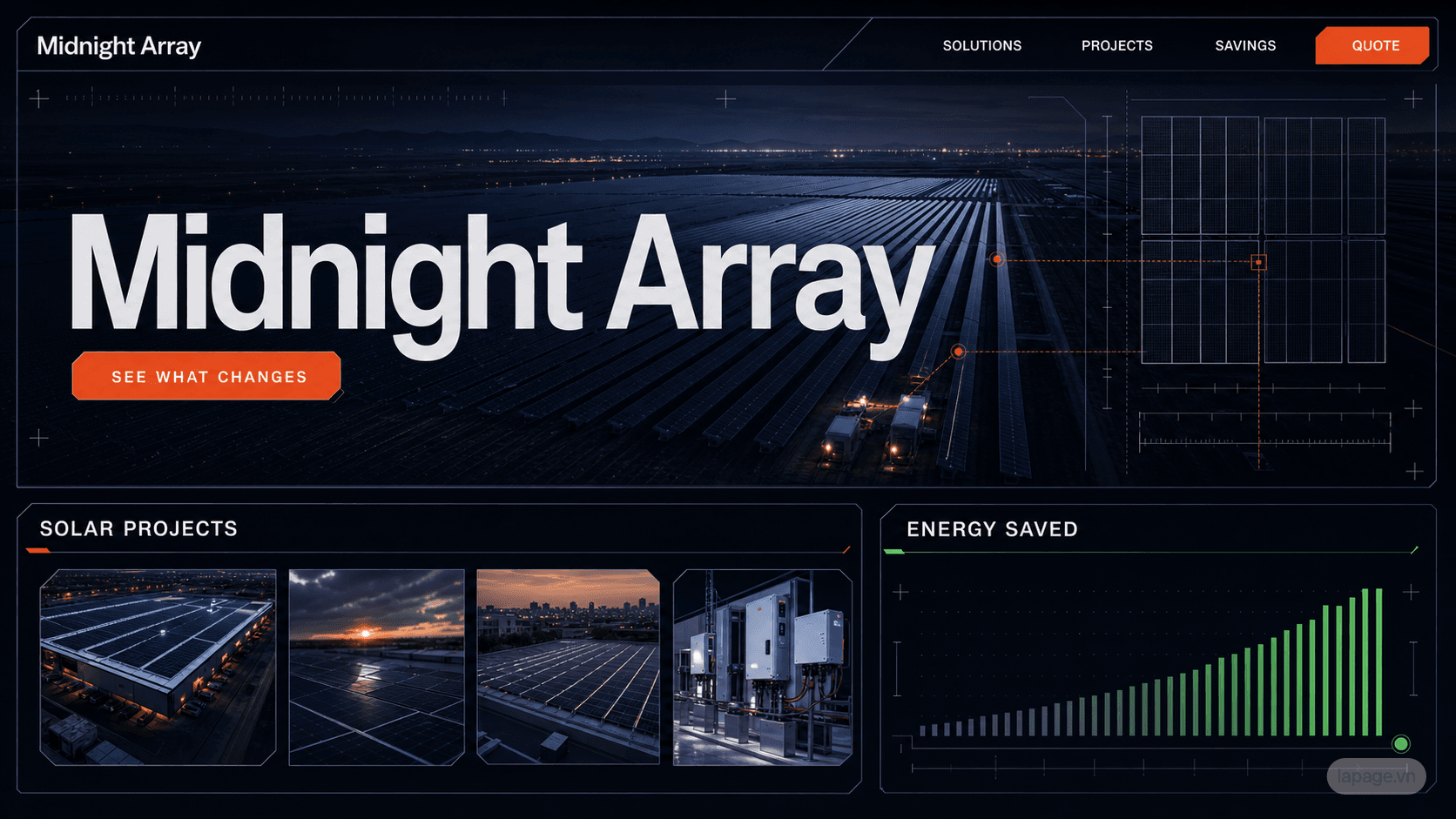 Preview of the related Midnight Array website direction