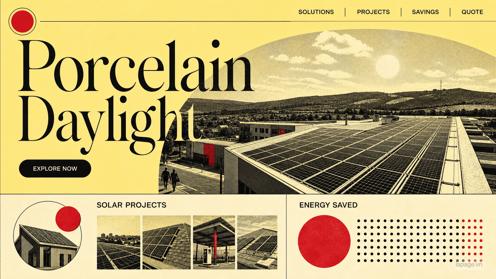 Full preview of the Porcelain Daylight website direction