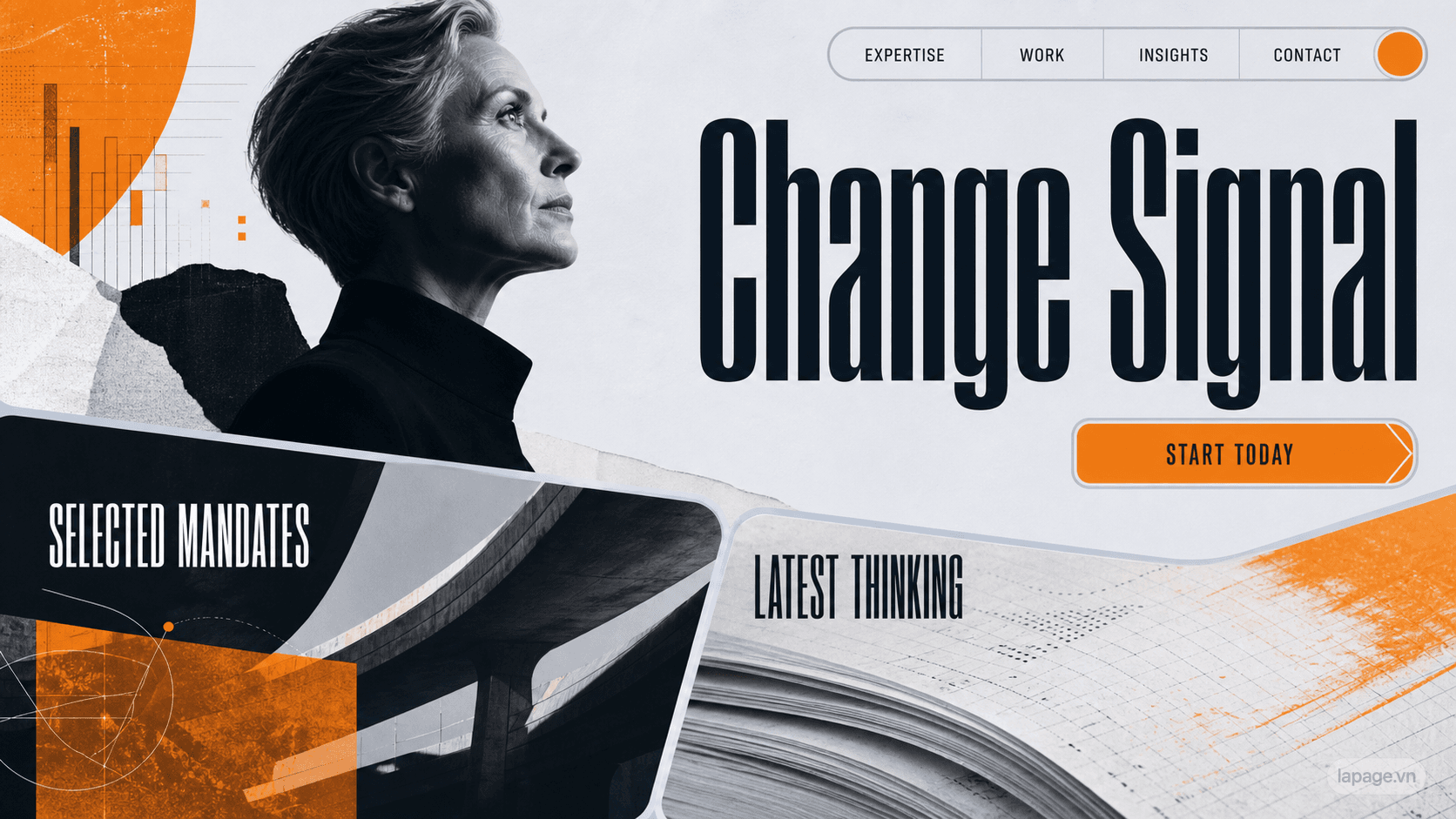 Preview of the related Change Signal website direction