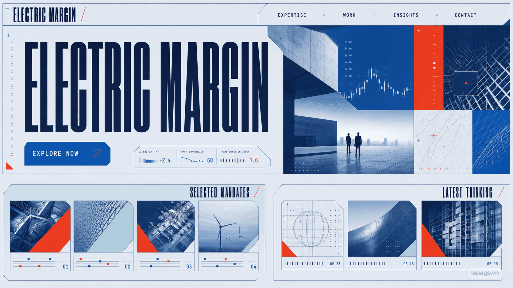 Preview of the related Electric Margin website direction