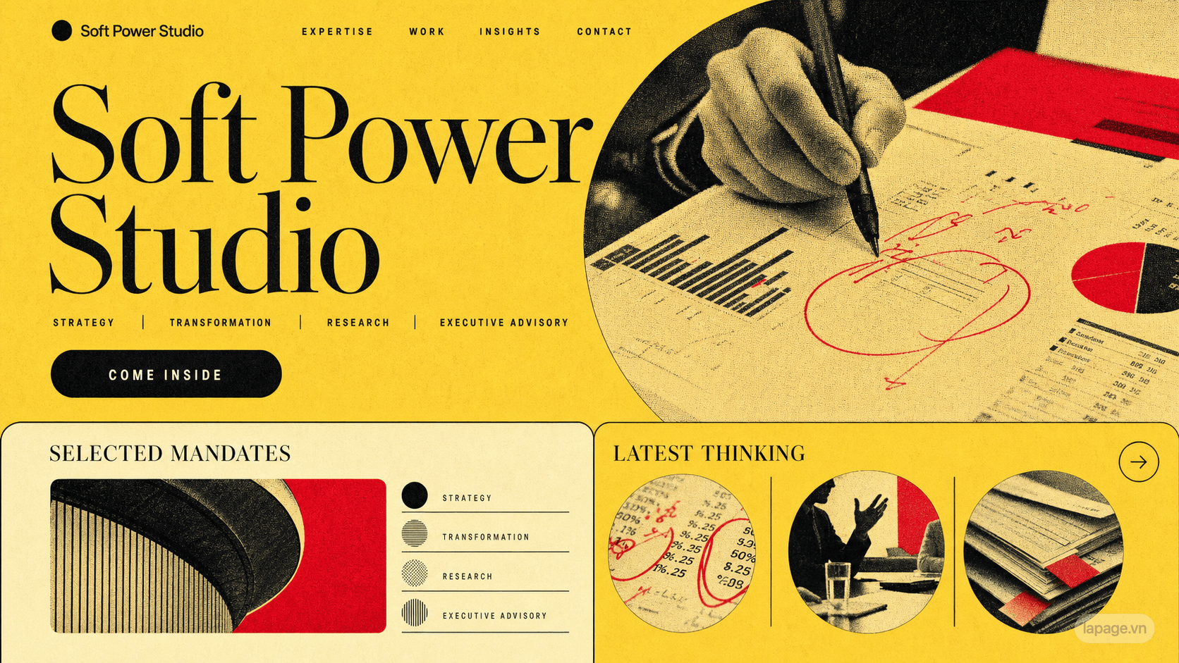 Preview of the related Soft Power Studio website direction