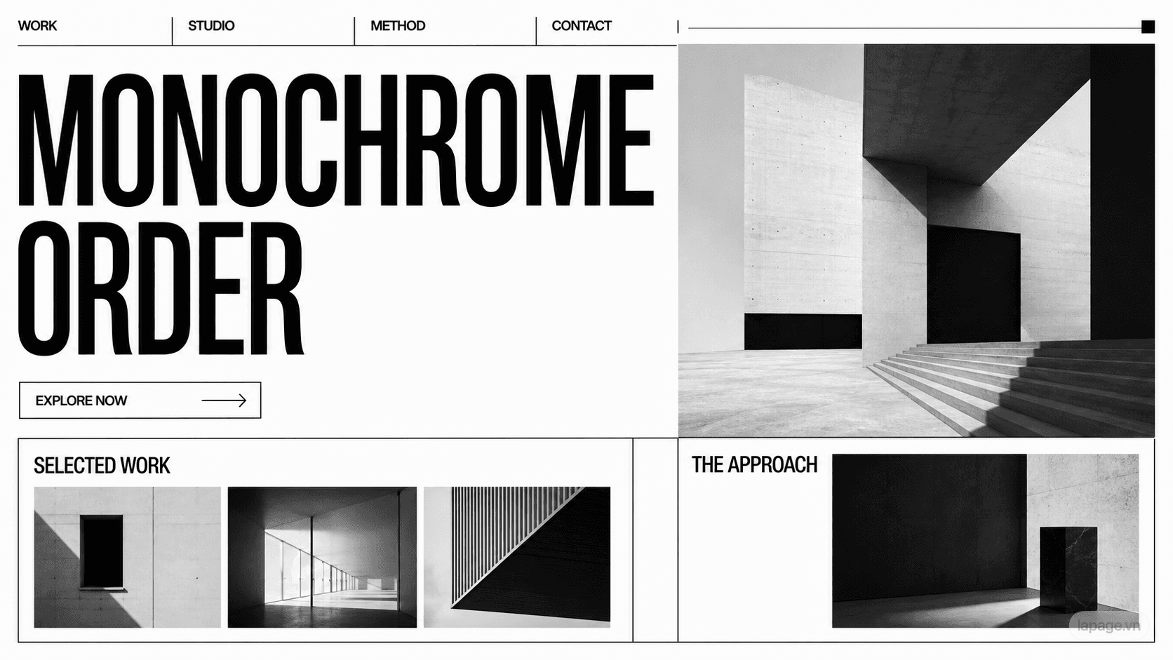 Preview of the related Monochrome Order website direction
