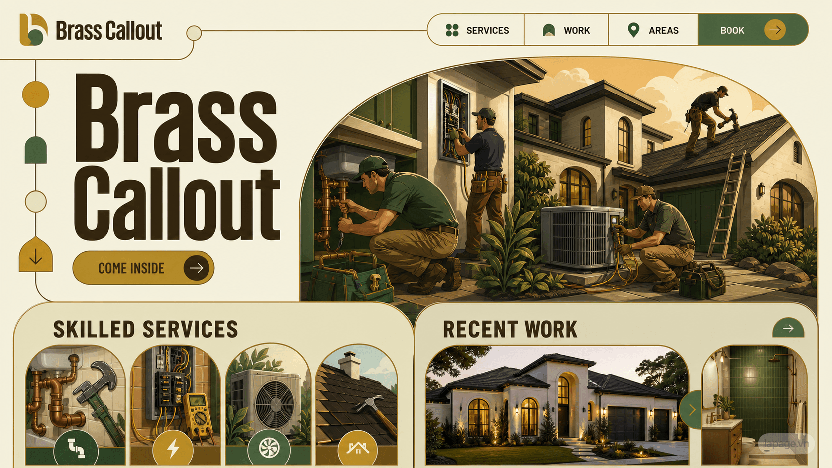 Preview of the related Brass Callout website direction