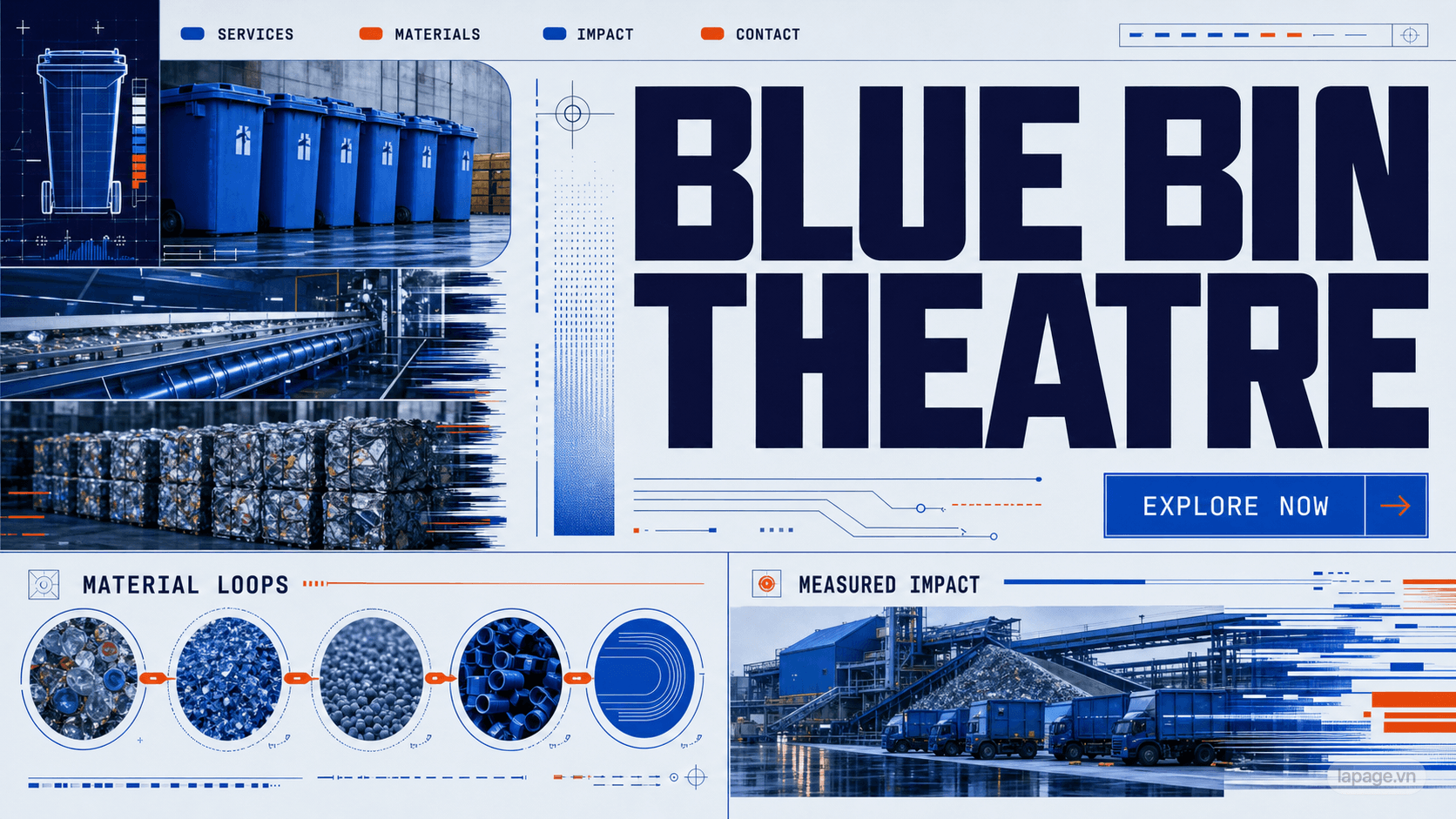 Preview of the related Blue Bin Theatre website direction