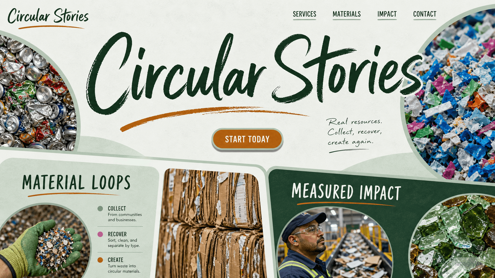 Preview of the related Circular Stories website direction